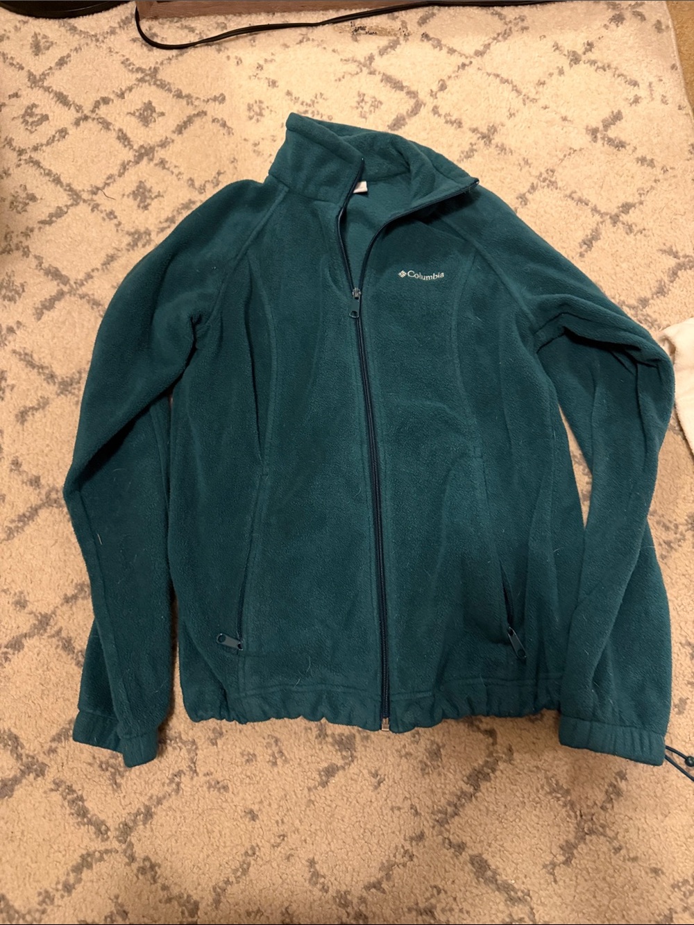 Columbia Teal Full‑Zip Lightweight Fleece Jacket